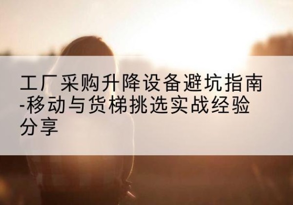 儋州移动式升降机怎么选-工厂采购升降设备避坑指南-移动与货梯挑选实战经验分享