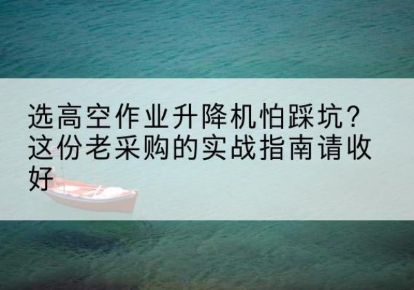 儋州高空作业升降机厂家推荐-选高空作业升降机怕踩坑？这份老采购的实战指南请收好